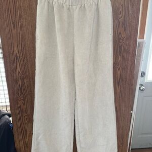 BDG Cream Corduroy Flare Pants